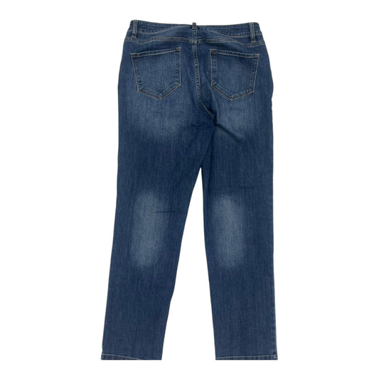 Jeans Straight By Liz Claiborne In Blue Denim, Size:8