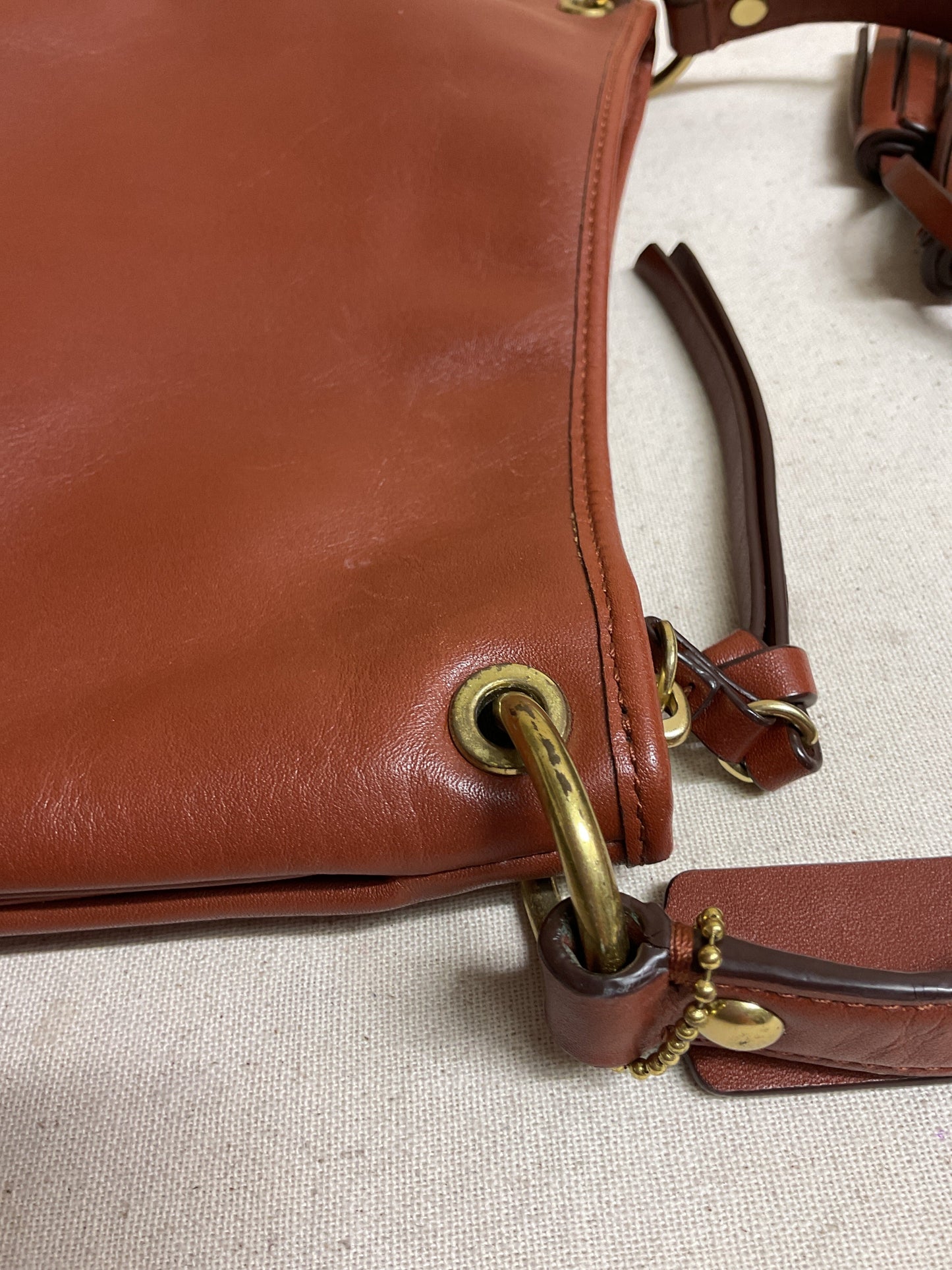 Handbag Designer By Coach In Brown, Size:Small