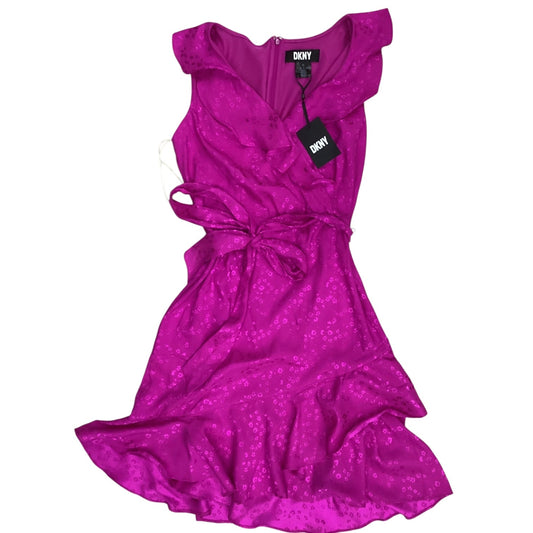 Dress Casual Midi By Dkny In Pink, Size:S