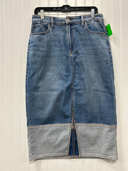 Skirt Midi By Chicos In Blue Denim, Size:S