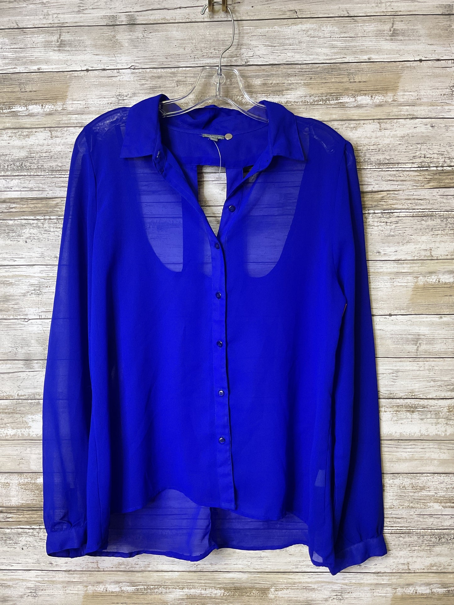 Top Ls By Charlotte Russe In Blue, Size:L