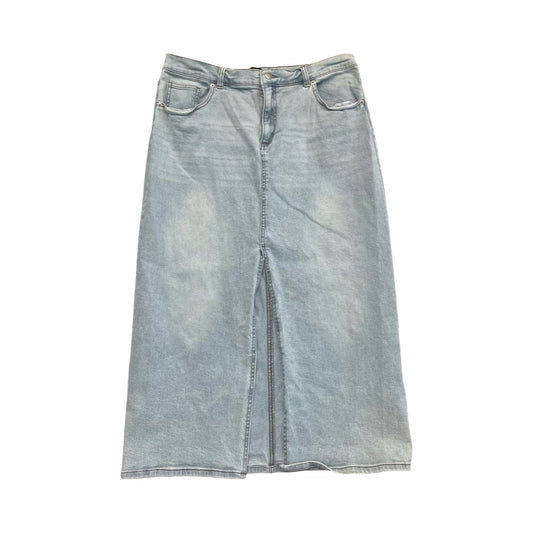 Skirt Midi By Boston Proper In Blue Denim, Size:14