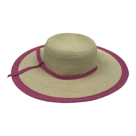 Hat Sun By Clothes Mentor In Pink & Tan