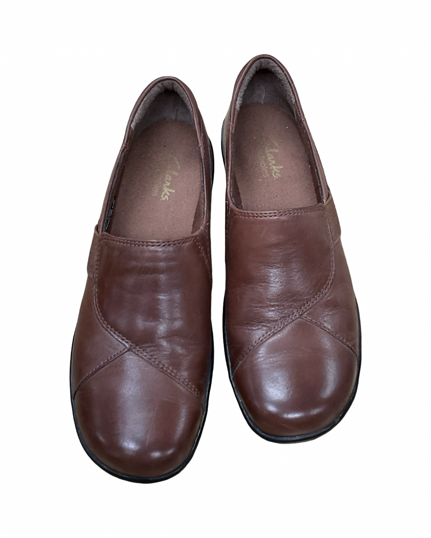 Shoes Flats By Clarks In Brown, Size:6