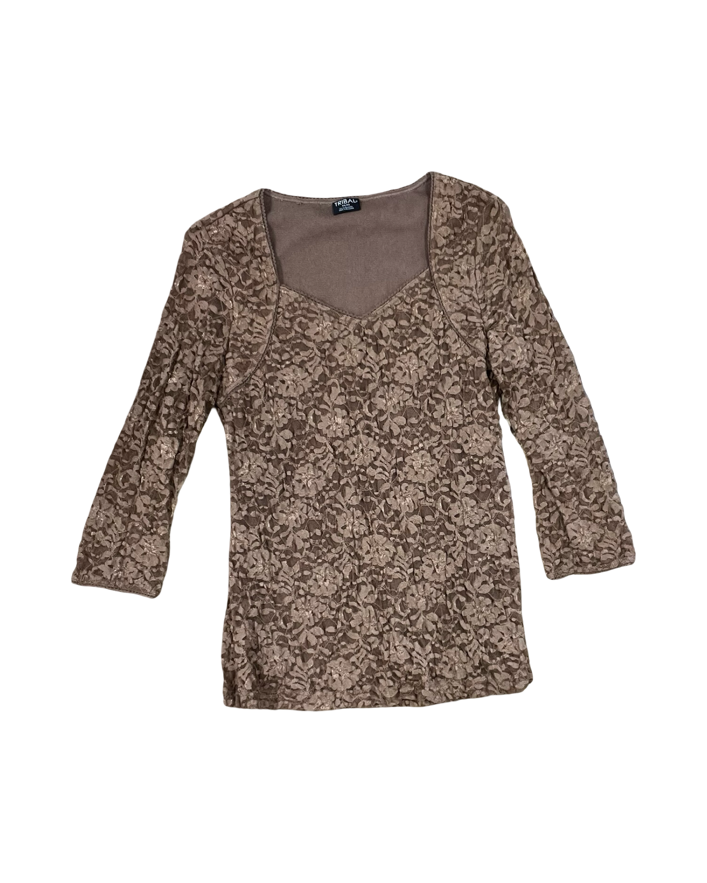 Top Ls By Tribal In Brown, Size:M