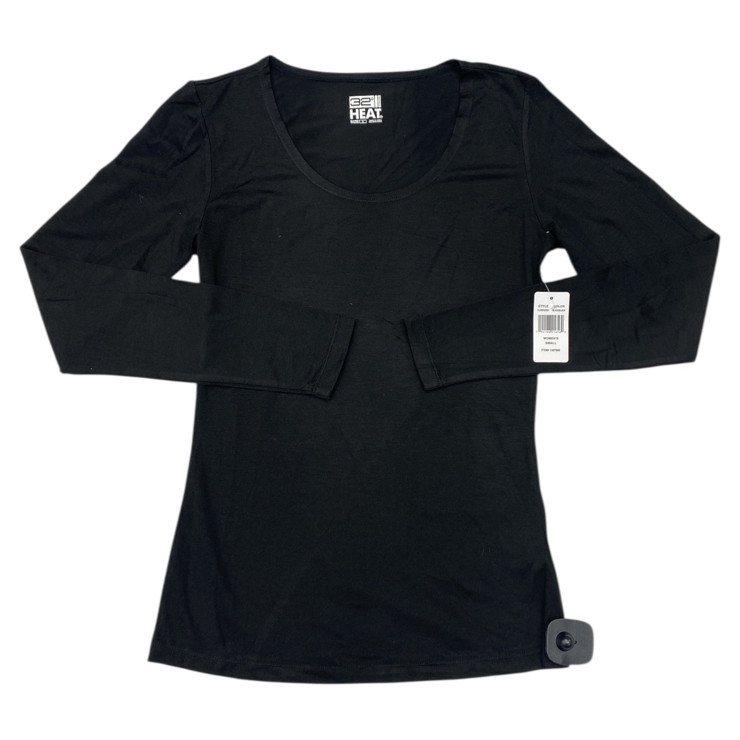 Athletic Top Ls Crewneck By 32 Degrees In Black, Size:S