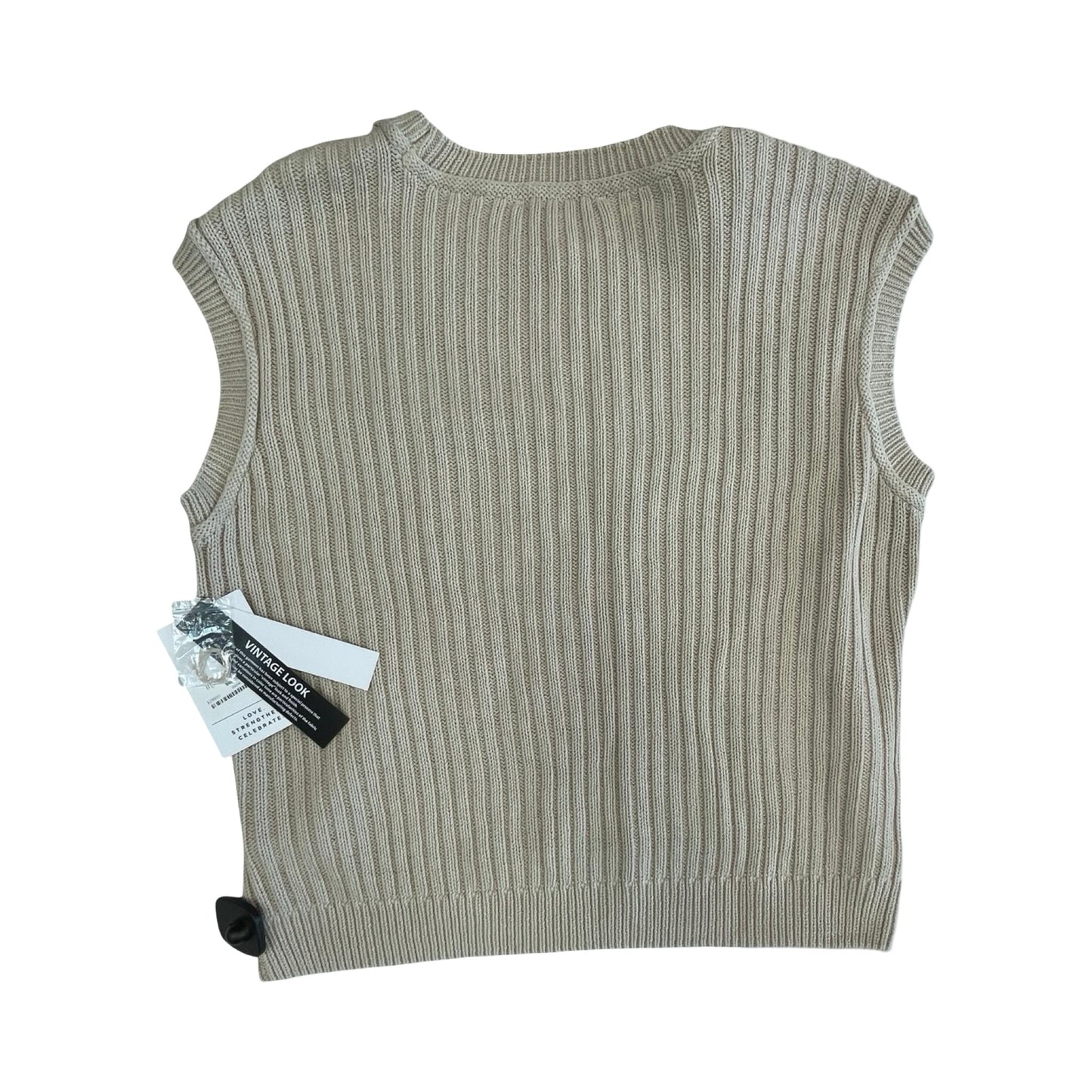 Vest Sweater By Cmc In Cream, Size:L