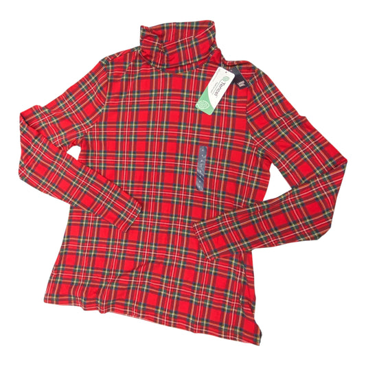 Top Ls By Lands End In Plaid Pattern, Size:L