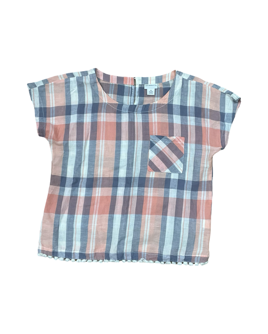 Top Ss By Liz Claiborne In Blue & Orange, Size:M