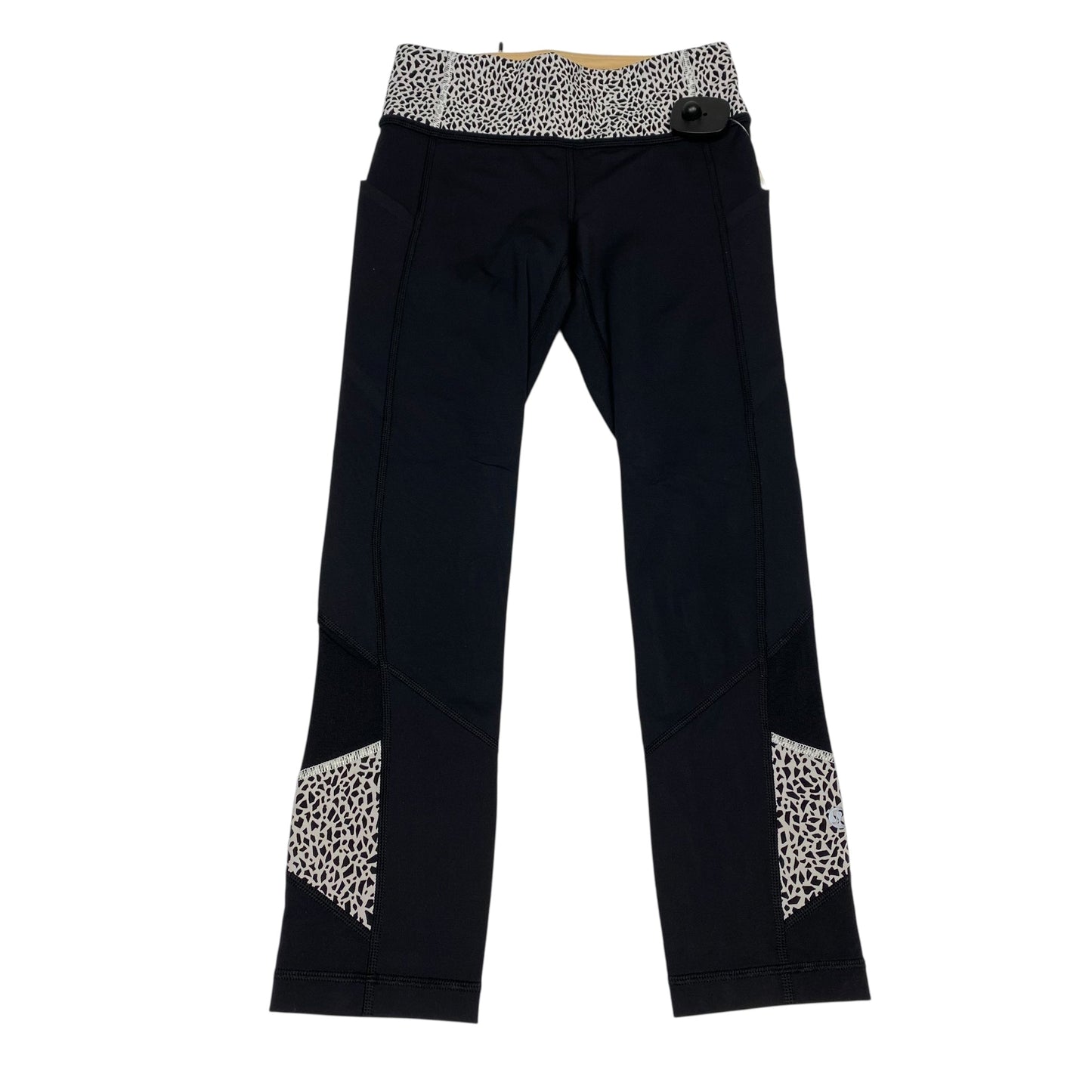 Athletic Leggings Capris Designer By Lululemon In Black & White, Size:Xs