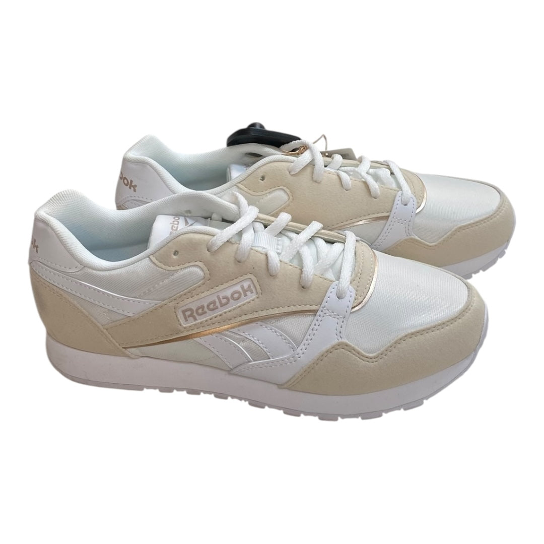 Shoes Athletic By Reebok In Gold & White, Size:8