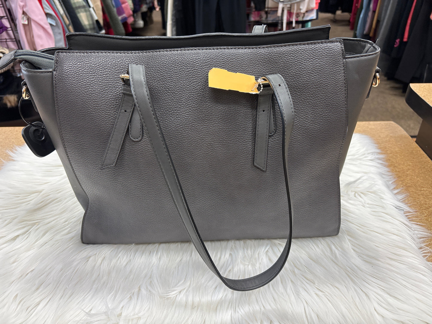Handbag Leather By Cmc In Grey, Size:Large