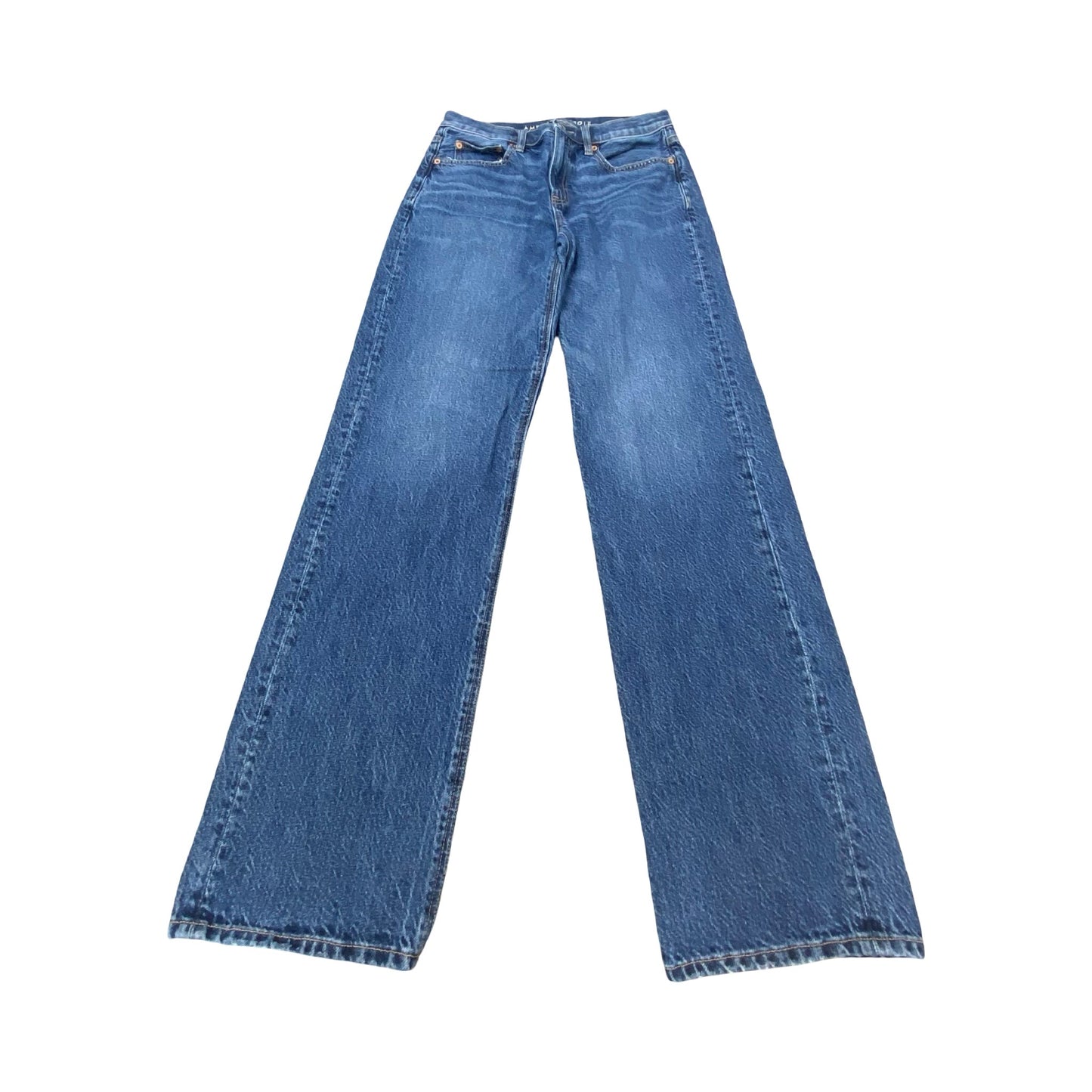 Jeans Straight By American Eagle In Blue, Size:4