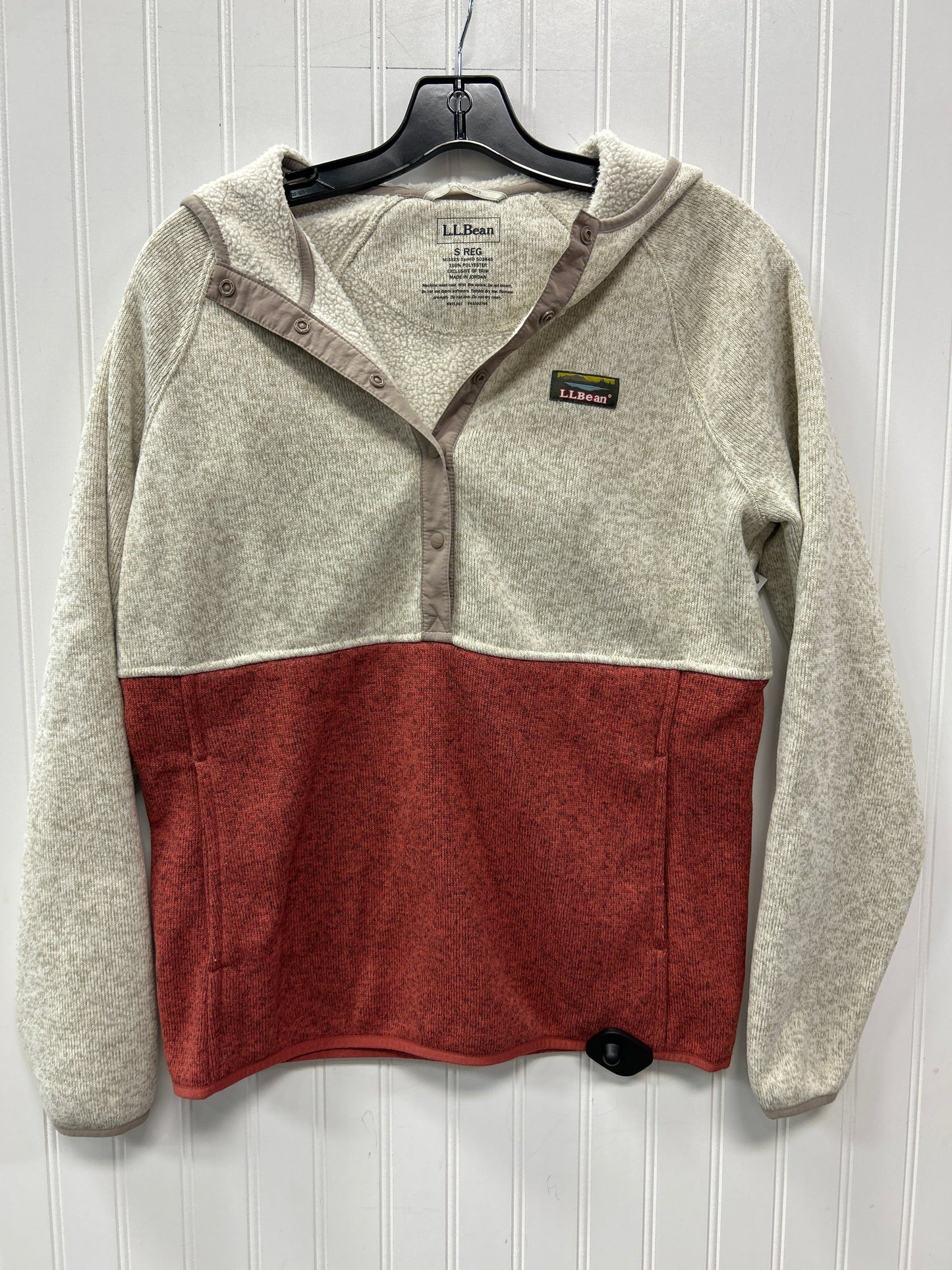 Sweatshirt Hoodie By L.L. Bean In Tan, Size:S