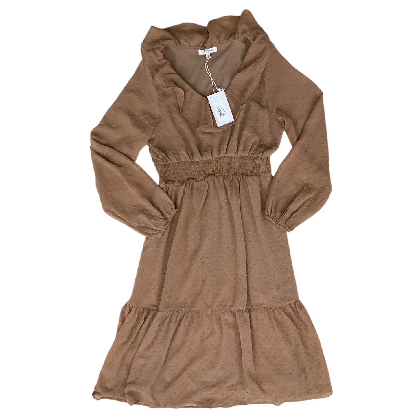 Dress Casual Maxi By Poleci In Brown, Size:M