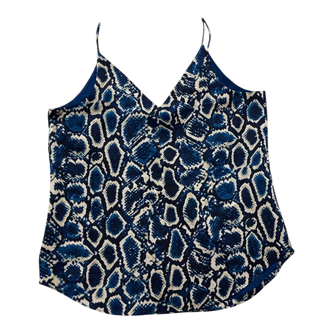 Top Sleeveless By Express In Blue & White, Size:M