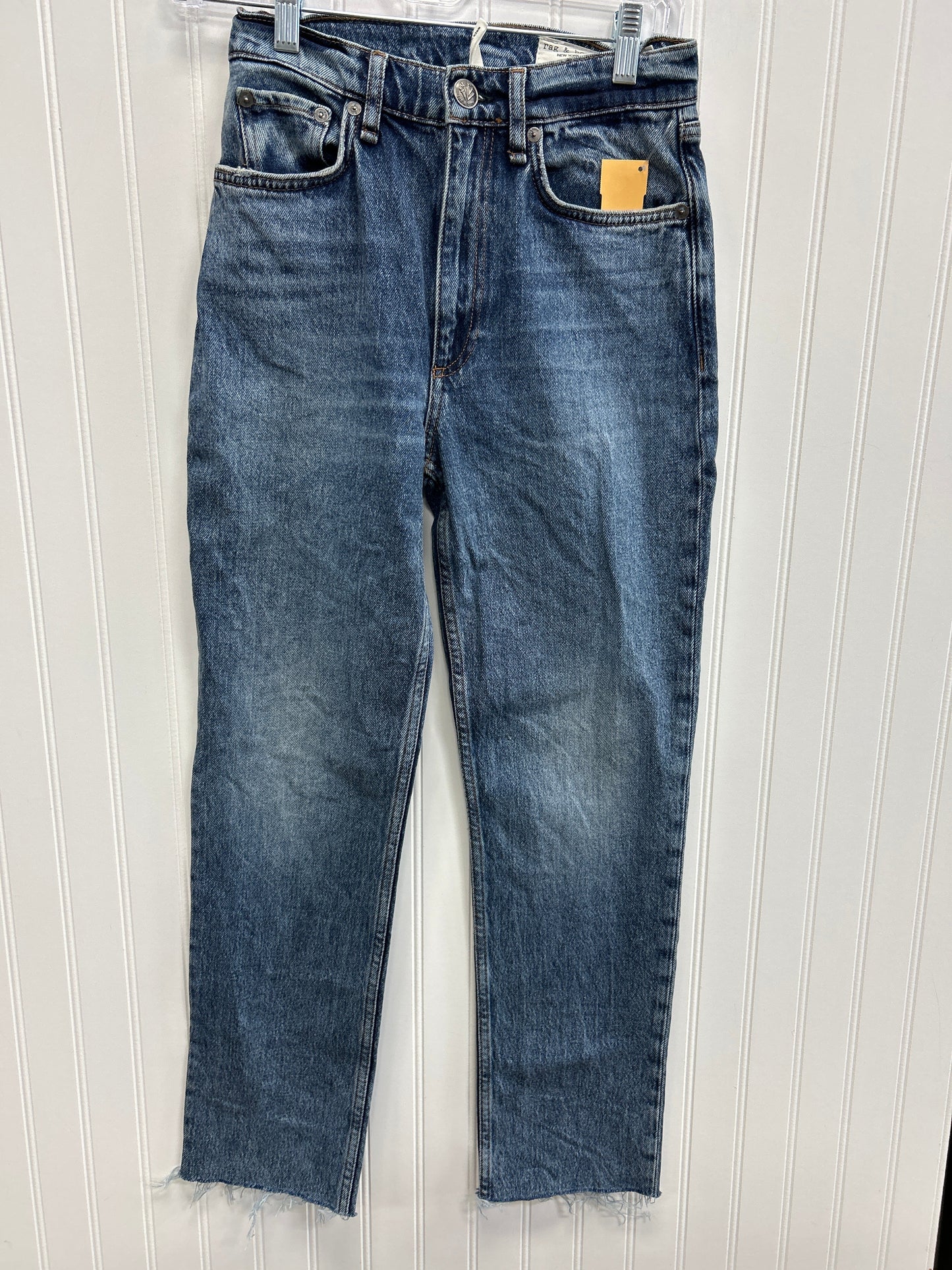 Jeans Straight By Rag And Bone In Blue Denim, Size:0