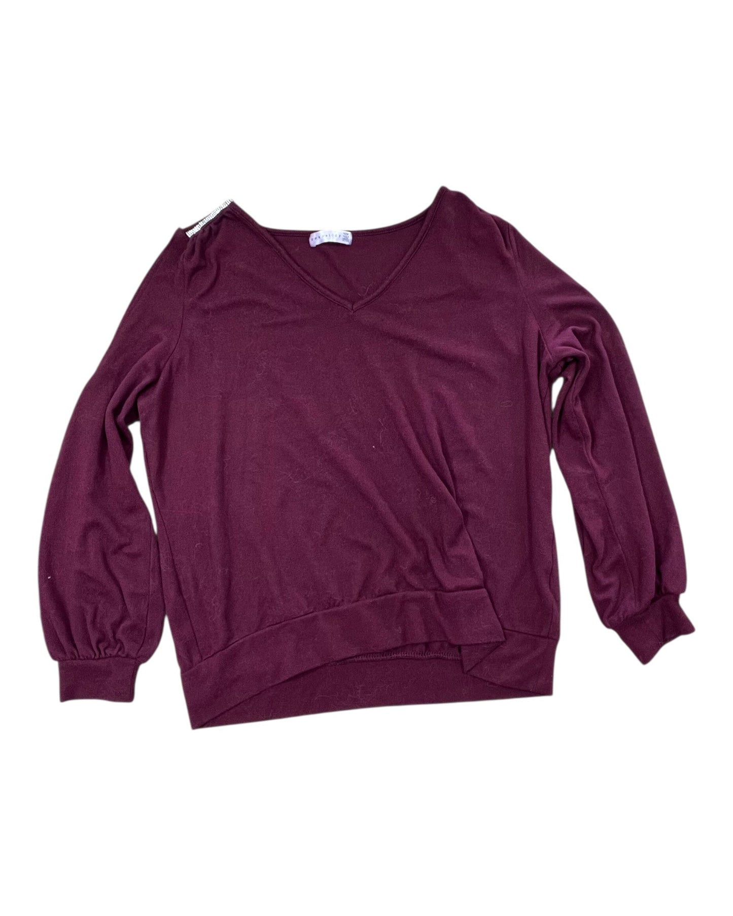 Top Ls By Retrology In Maroon, Size:M