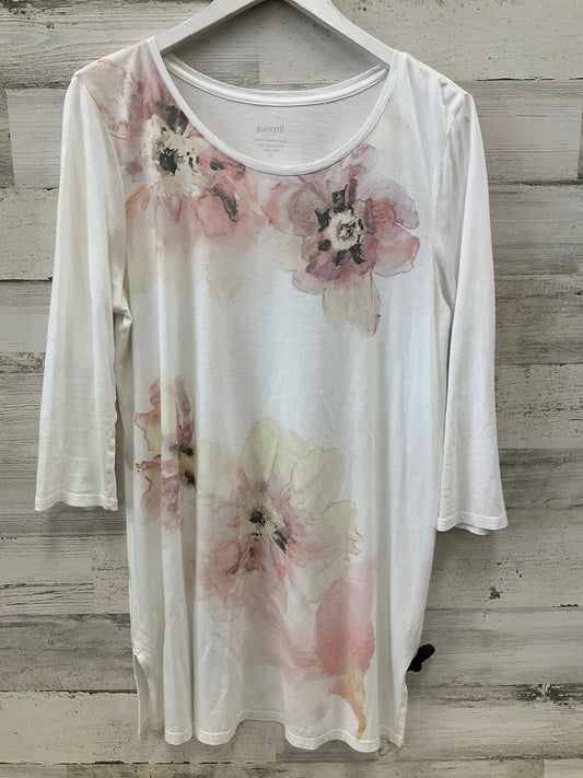 Top 3/4 Sleeve By J. Jill In White, Size:M