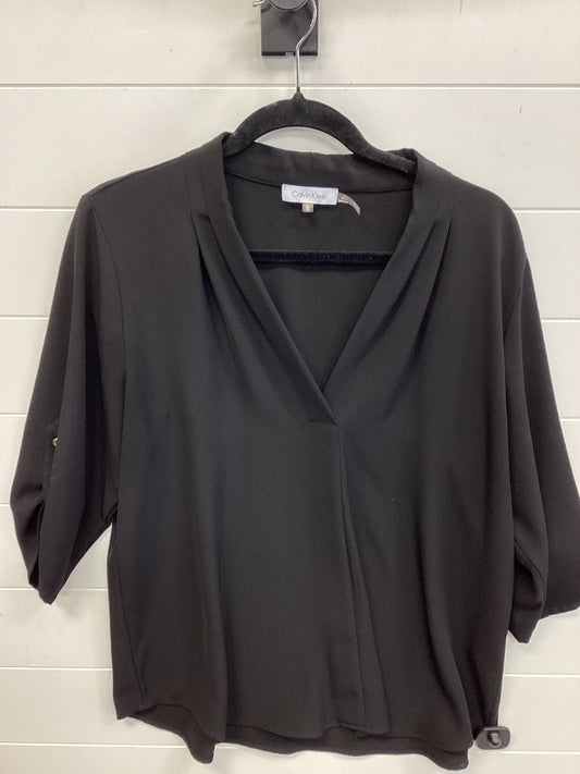 Top Ls By Calvin Klein In Black, Size:Xl