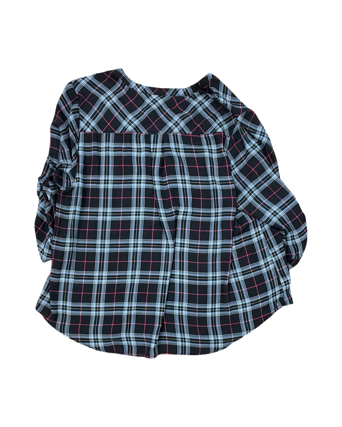 Top 3/4 Sleeve By Torrid In Black & Blue, Size:3X