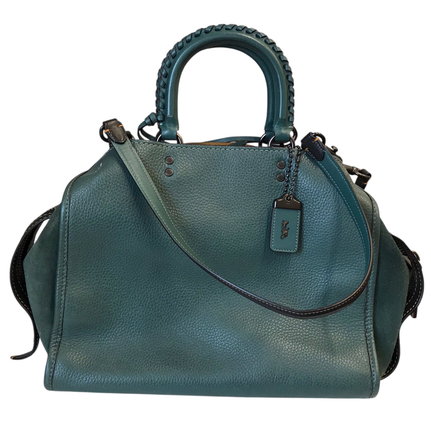 Handbag Designer By Coach In Green, Size:Large