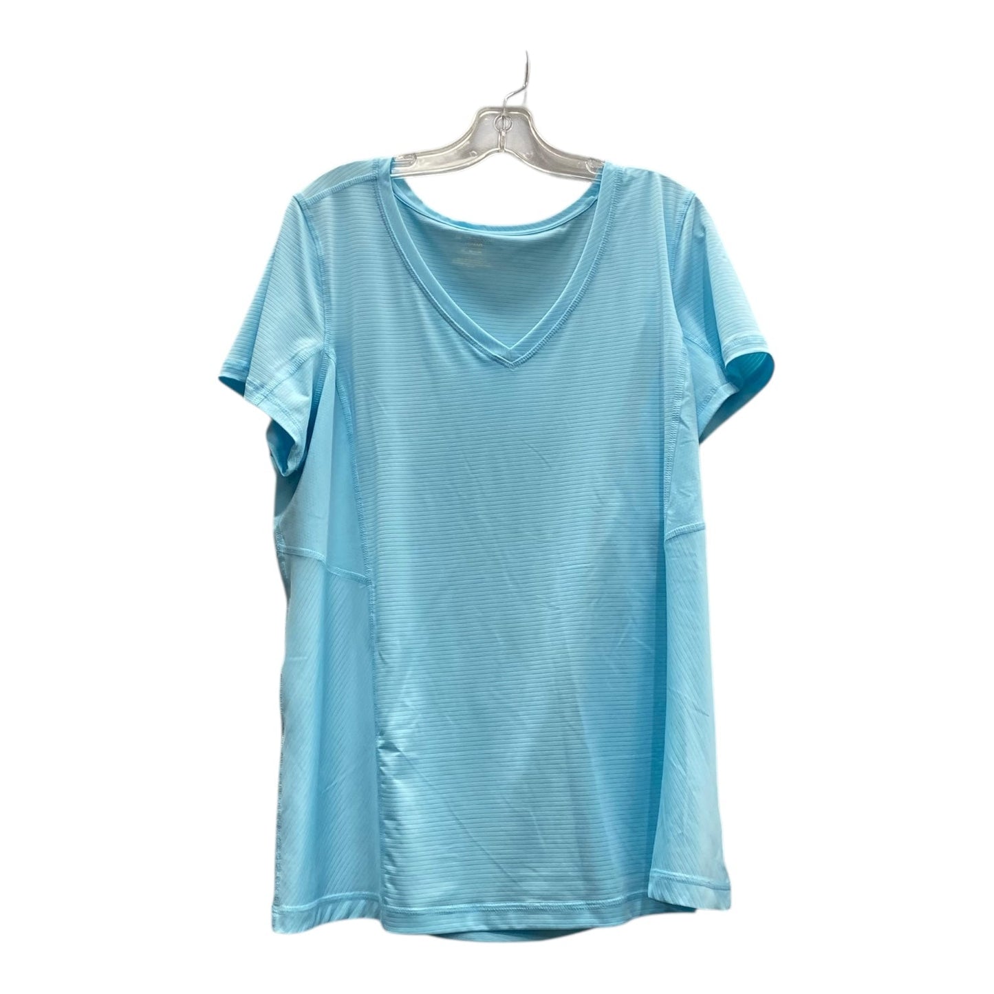 Athletic Top Ss By Tek Gear In Blue, Size:1X