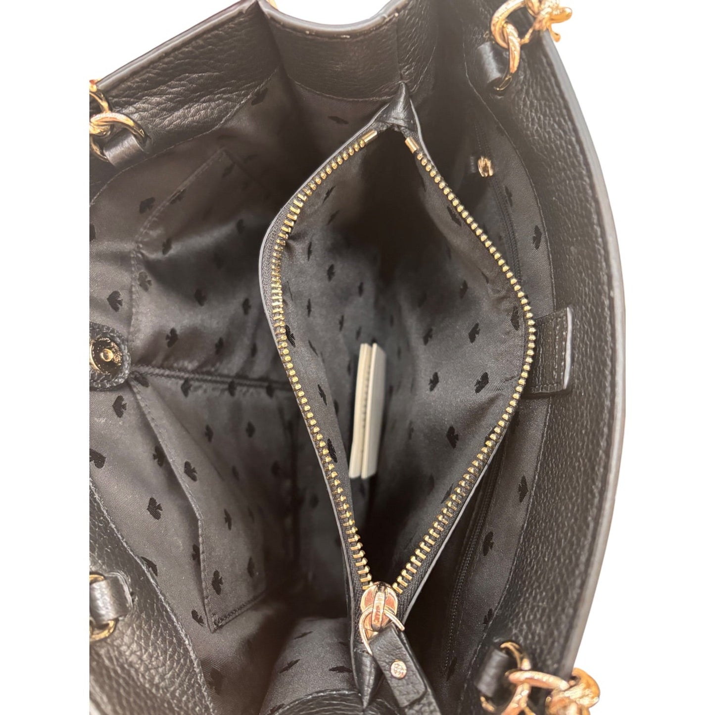 Handbag Designer By Kate Spade In Black & Cream, Size:Medium