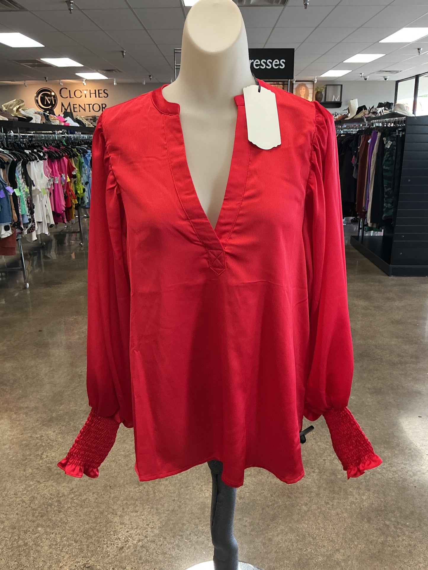 Top Ls By Vine & Love In Red, Size:S