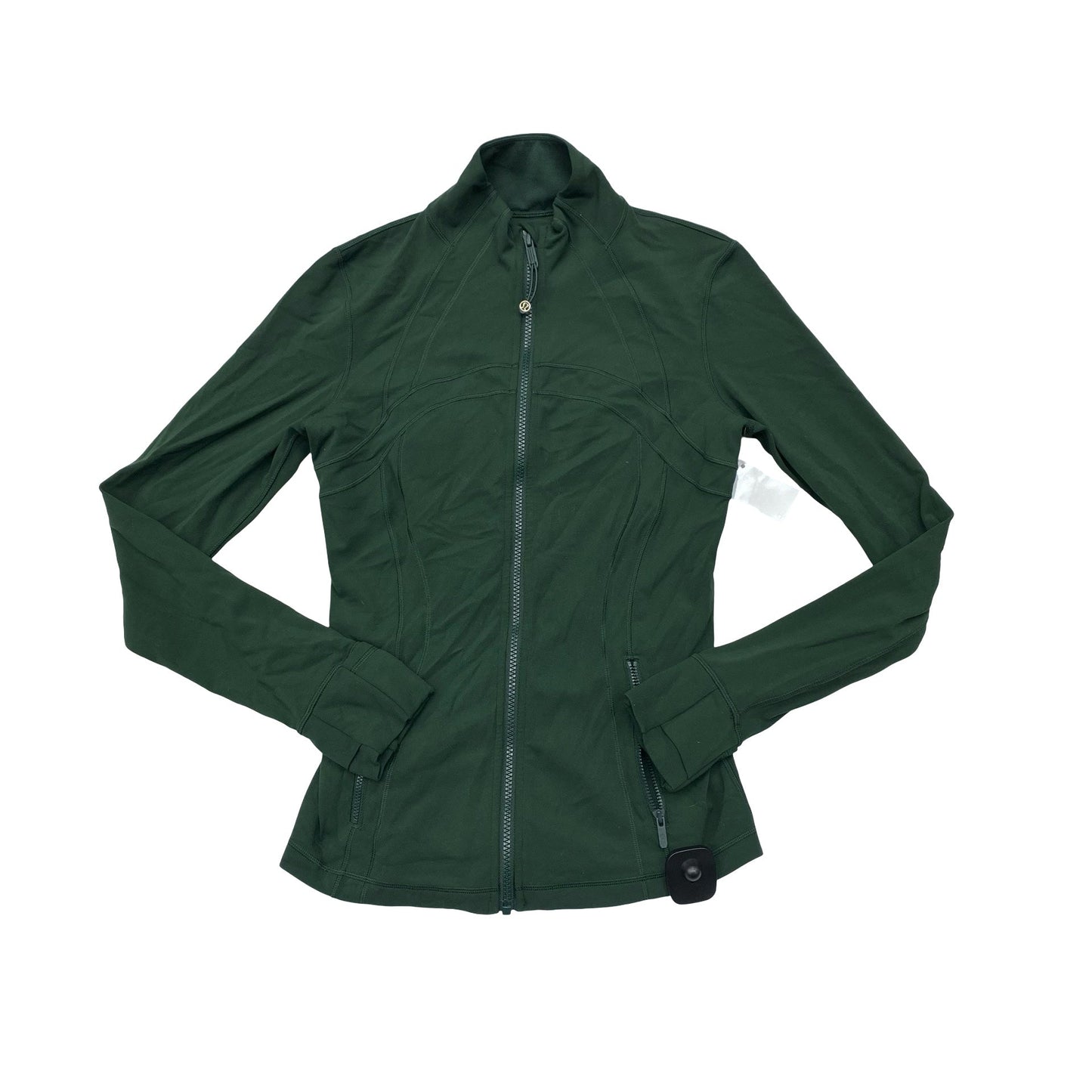 Athletic Jacket By Lululemon In Green, Size:8