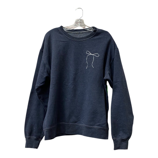 Athletic Sweatshirt Crewneck  In Blue, Size:M