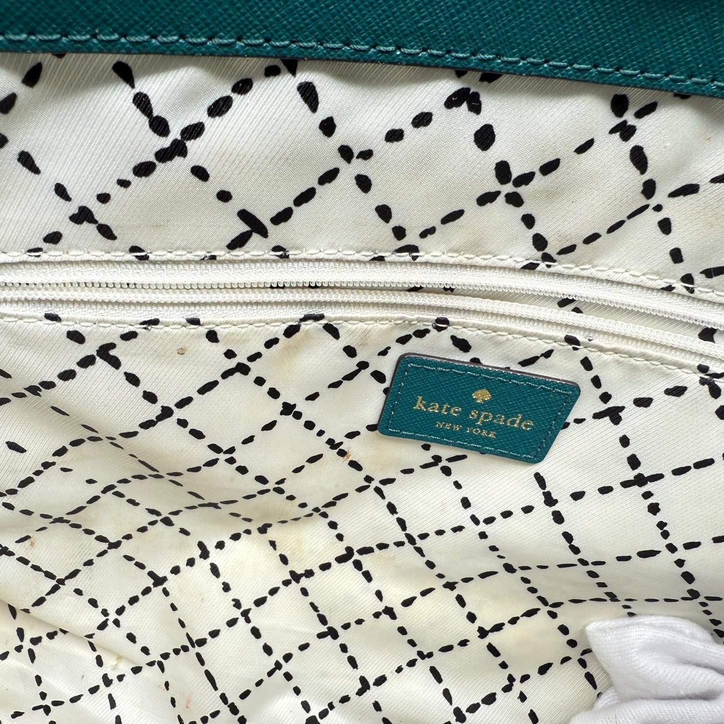 Newbury Lane Miles Leather Tote Designer By Kate Spade In Deep Emerald , Size: Medium