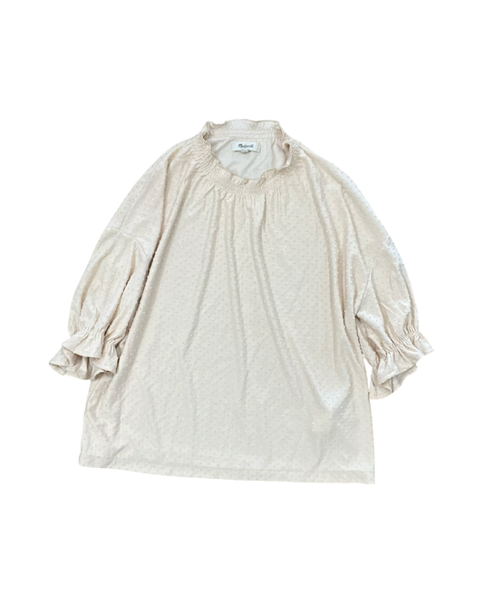Top 3/4 Sleeve By Madewell In Peach, Size:S