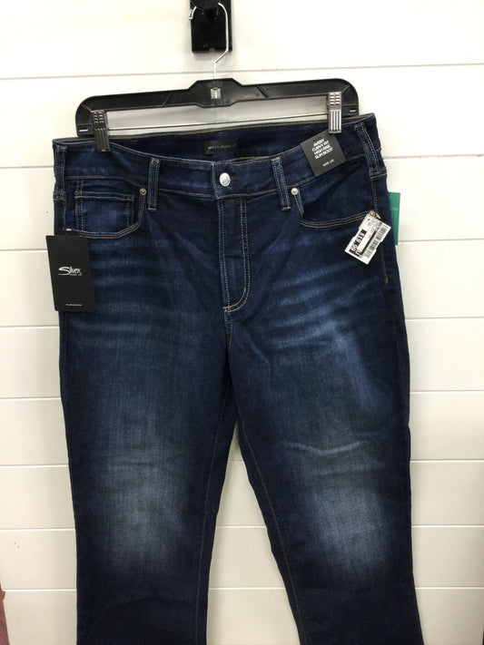 Jeans Boot Cut By Silver In Blue Denim, Size:12L