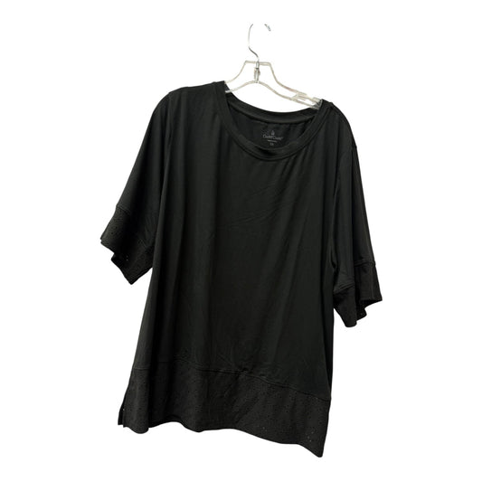 Top Ss By Cuddl Duds In Black, Size:3X