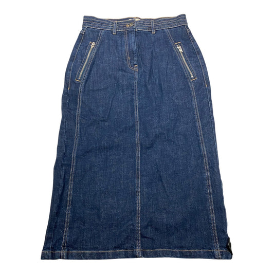 Skirt Midi By Pilcro In Blue Denim, Size:4