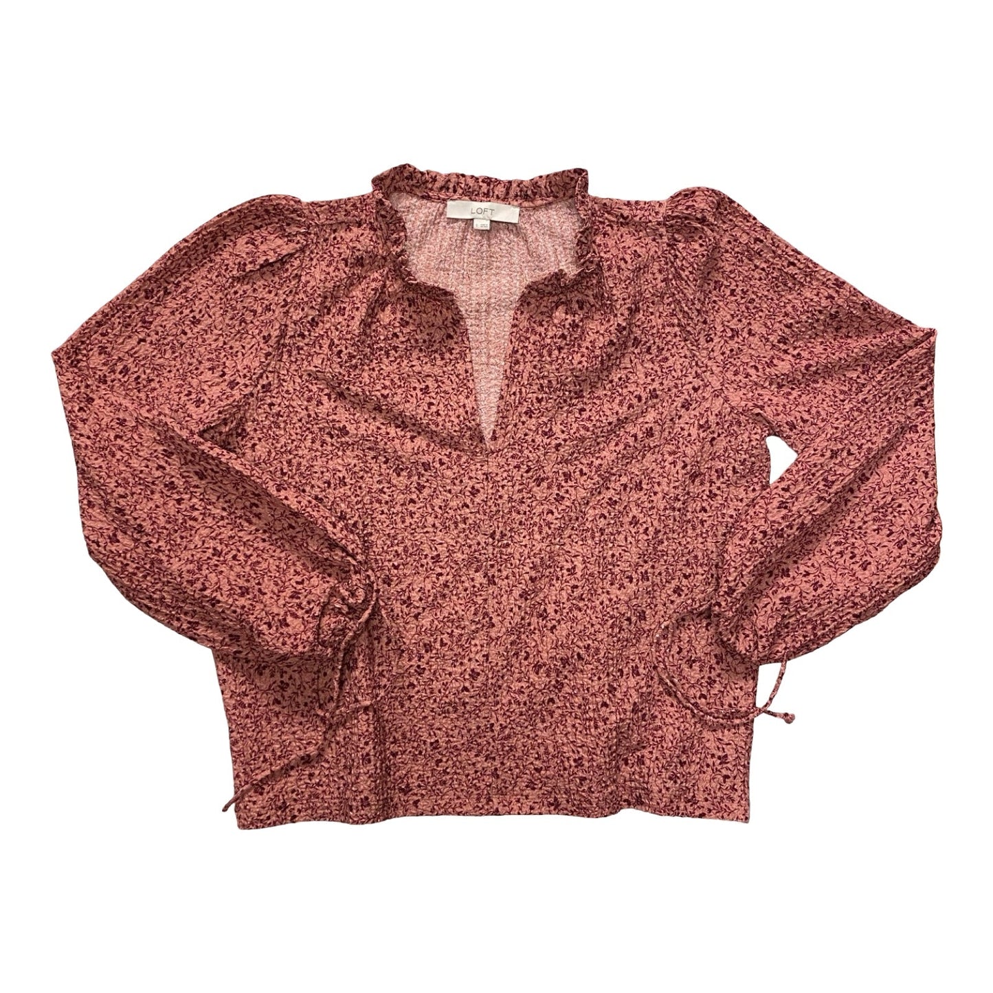 Top Ls By Loft In Pink & Red, Size:S