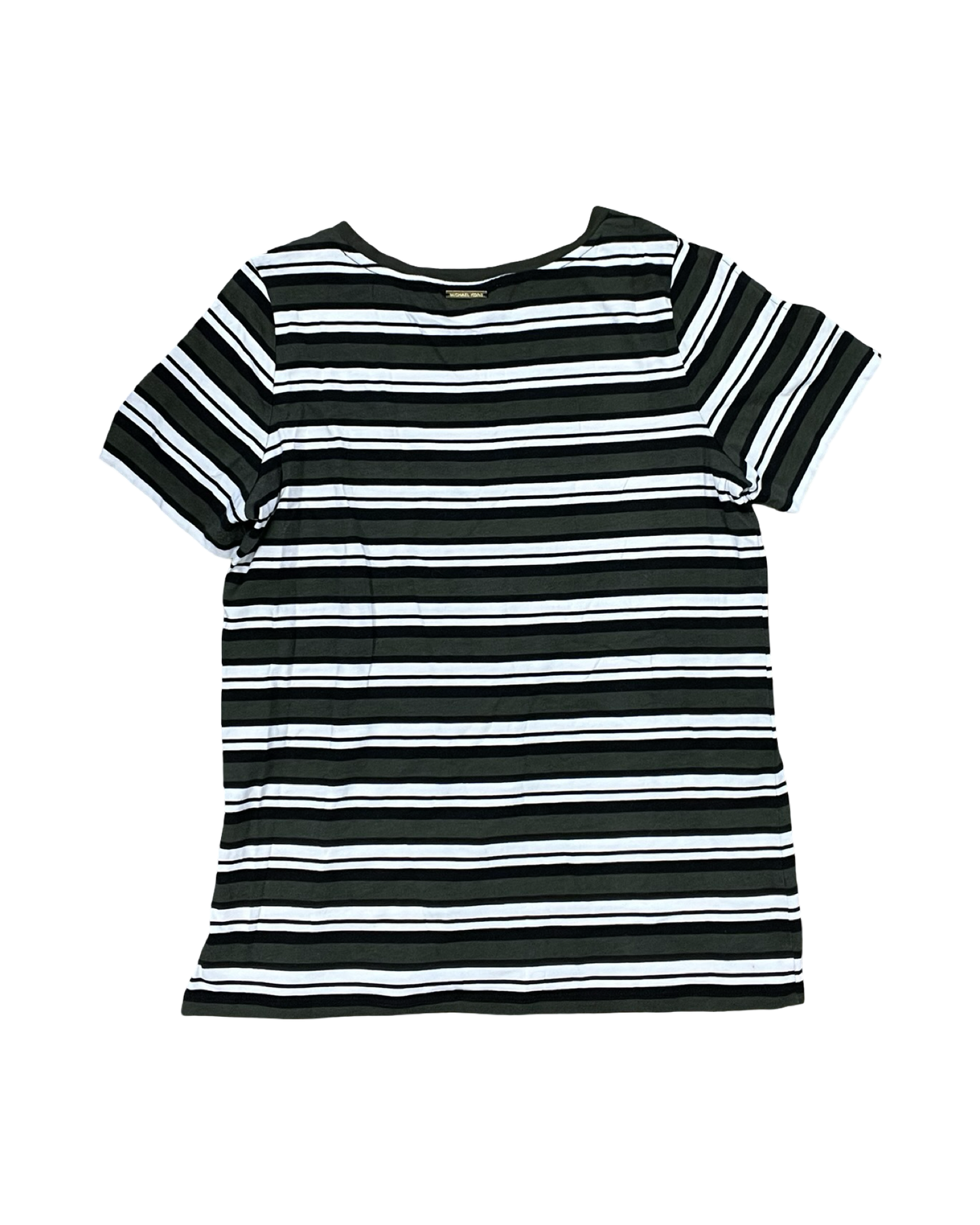 Top Ss By Michael By Michael Kors In Green & White, Size:M