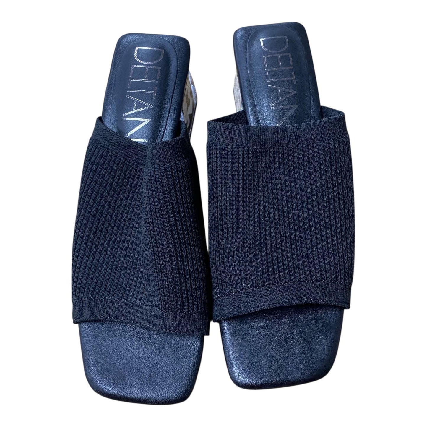 Sandals Heels Block By DELTAN In Black, Size:9.5