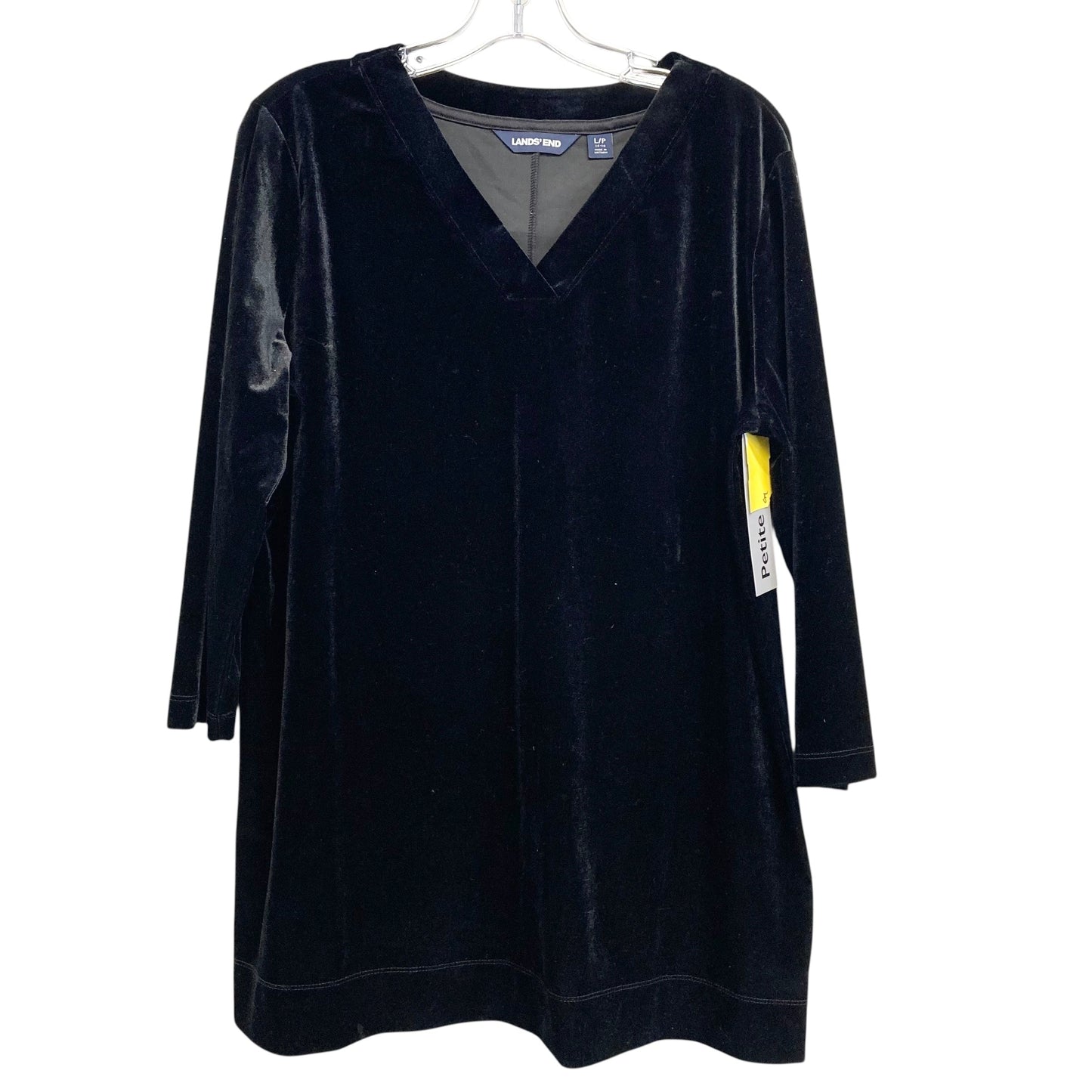 Top 3/4 Sleeve By Lands End In Black, Size:Lp