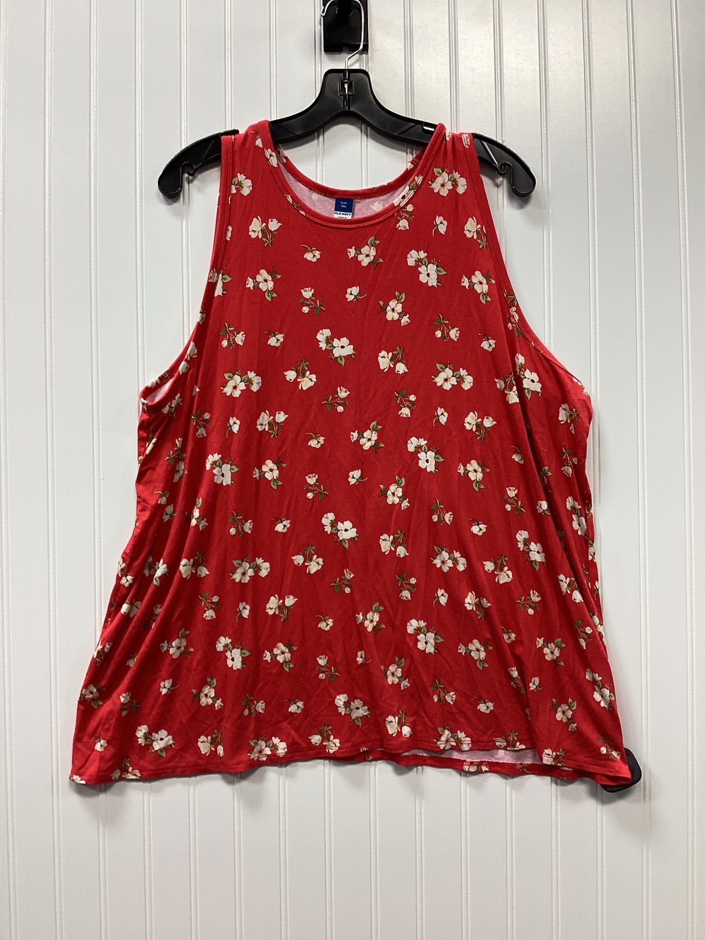 Top Sleeveless By Old Navy In Red, Size:1X