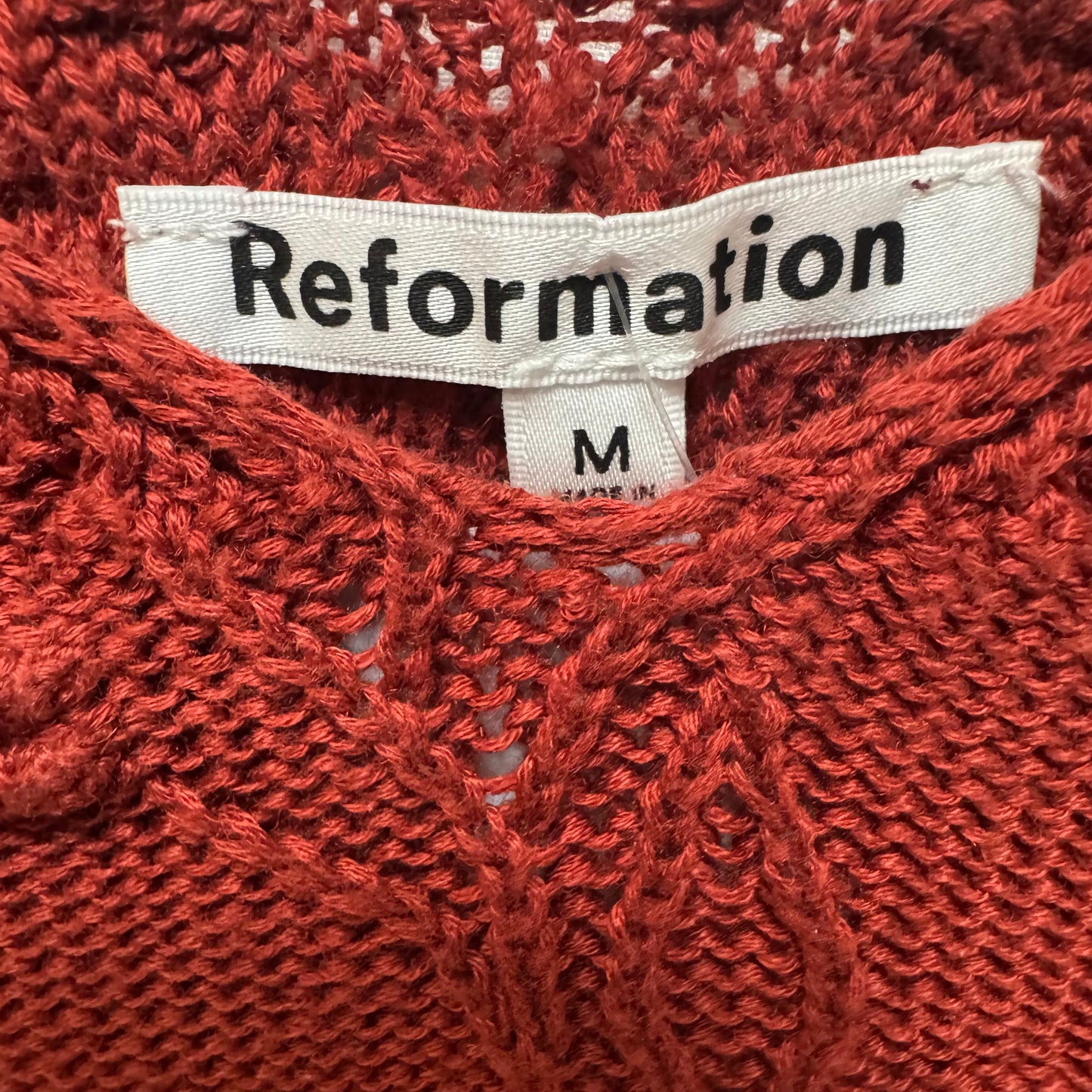 Janina Novelty Sweater Tank By Reformation In Red, Size: M
