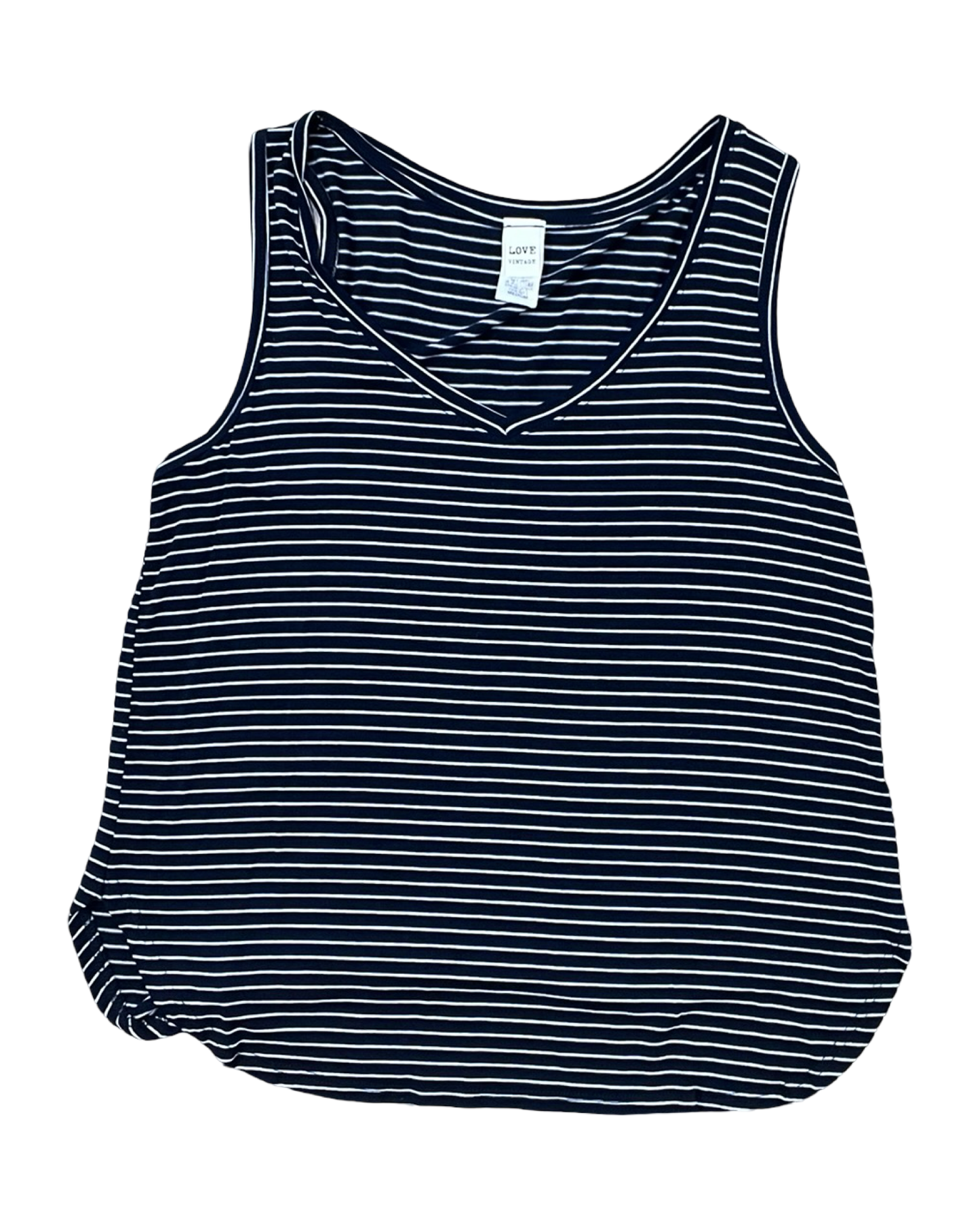 Top Sleeveless By Clothes Mentor In Blue & White, Size:M