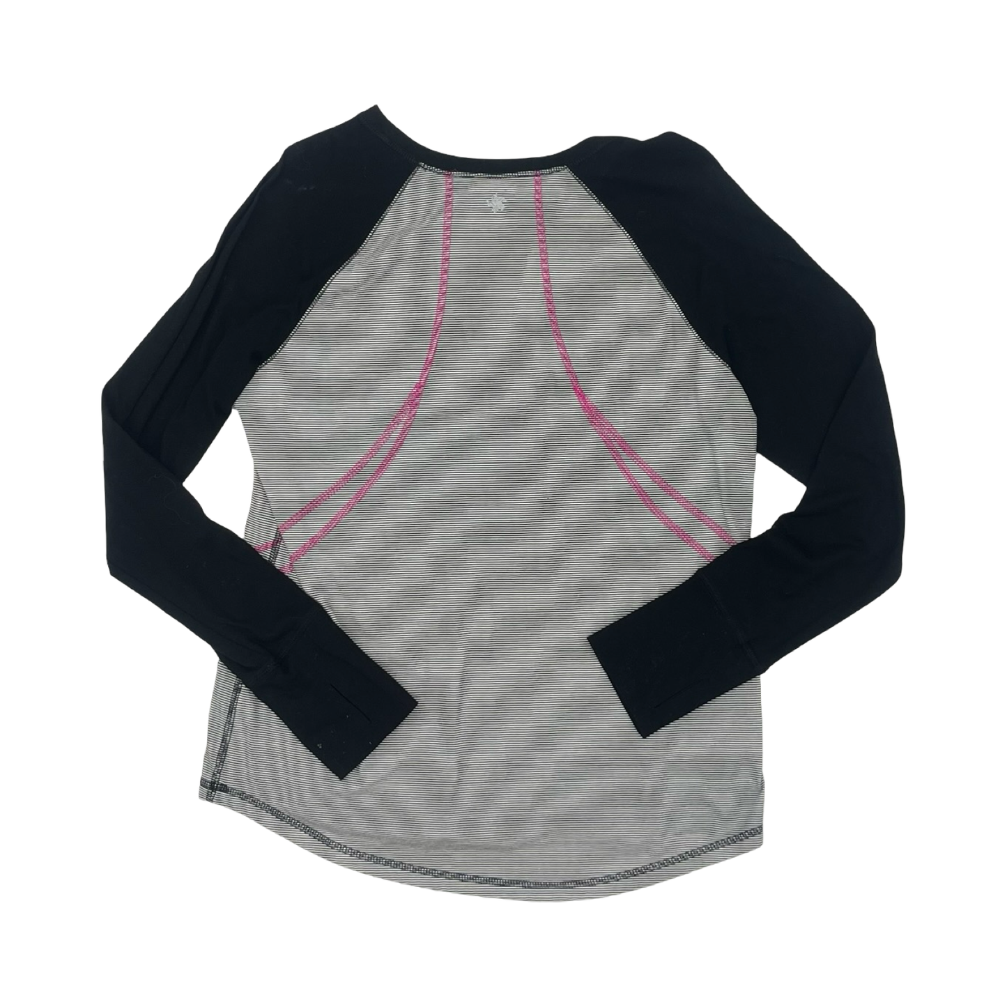 Athletic Top Ls Crewneck By Tek Gear In Black & White, Size:L