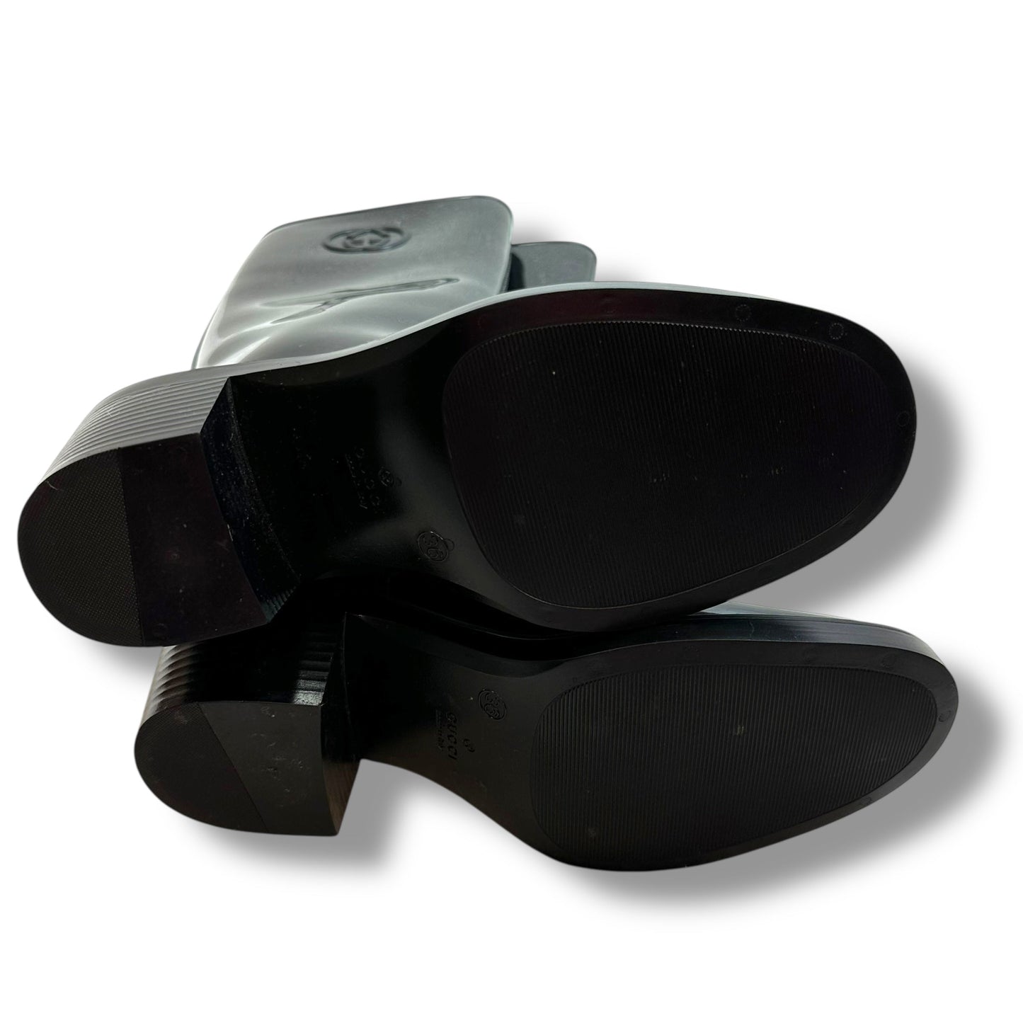 Boots Luxury Designer By Gucci In Black sz 36