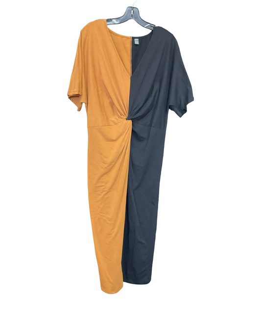Dress Casual Maxi By Shein In Black & Brown, Size:Xl