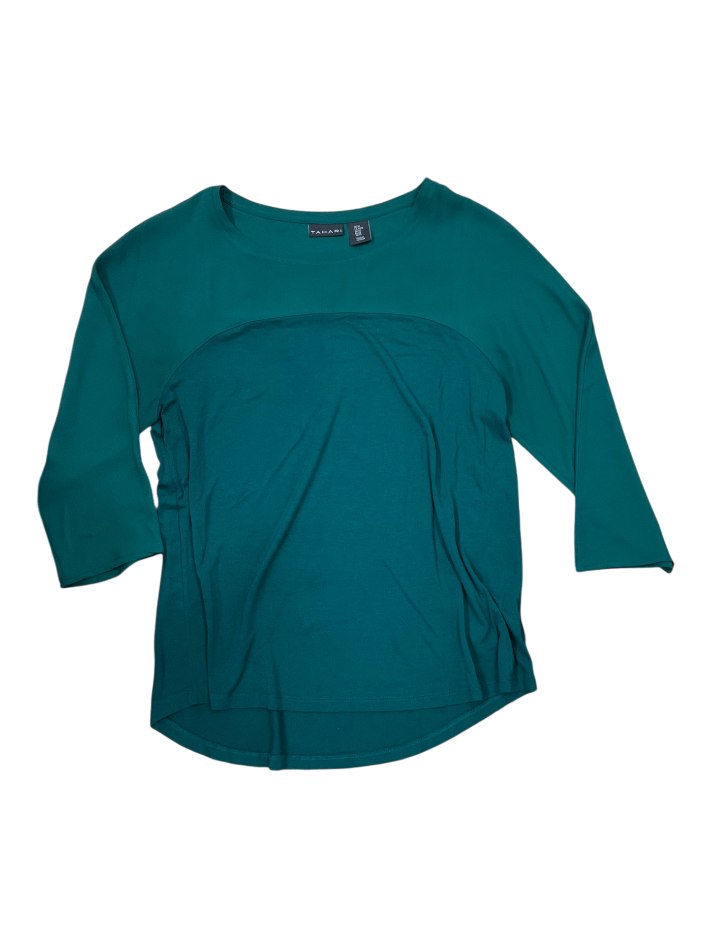 Top 3/4 Sleeve By Tahari In Green, Size:M