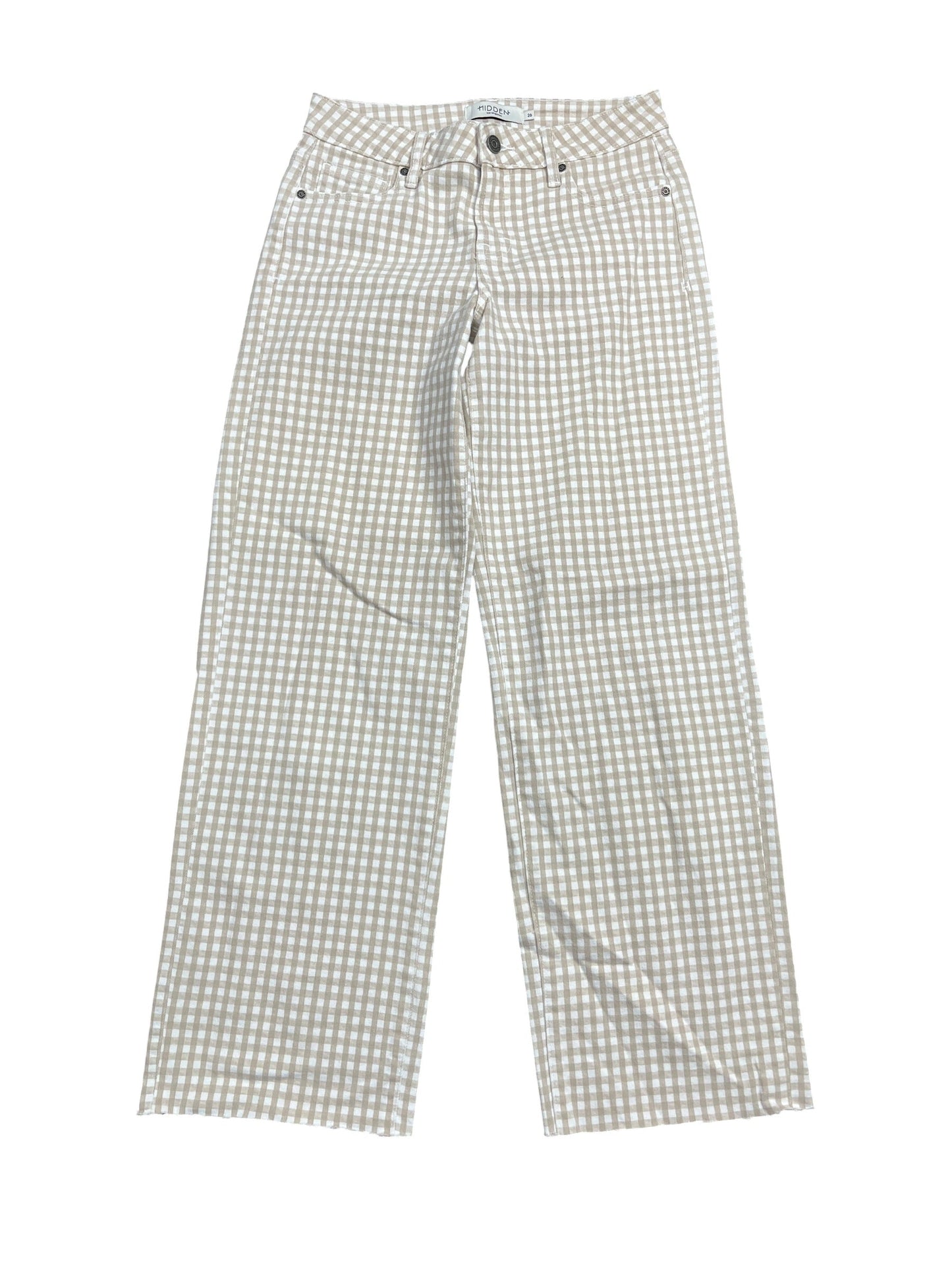 Jeans Wide Leg By Hidden In Brown & White, Size:2
