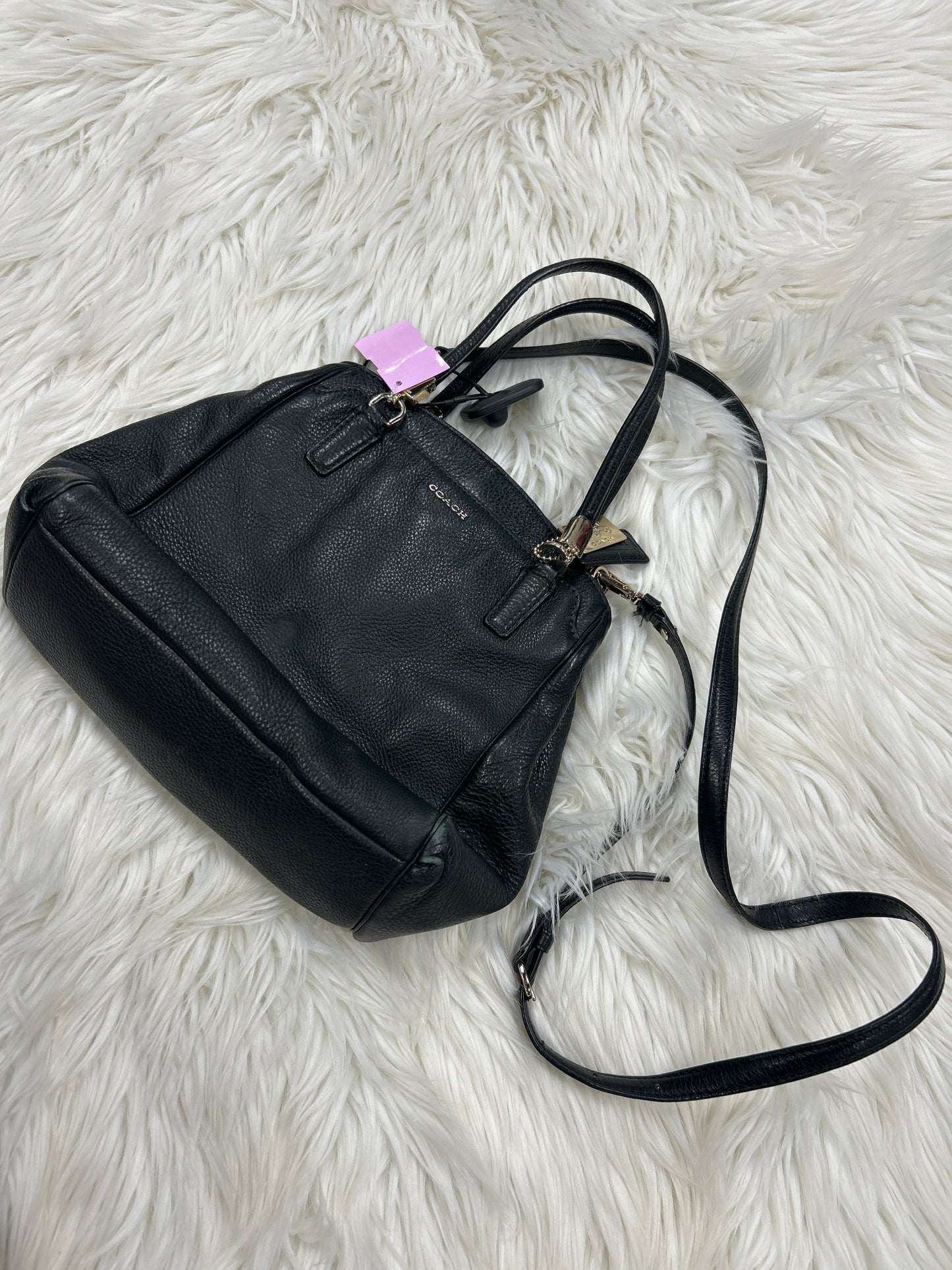 Handbag Designer By Coach In Black, Size:Medium