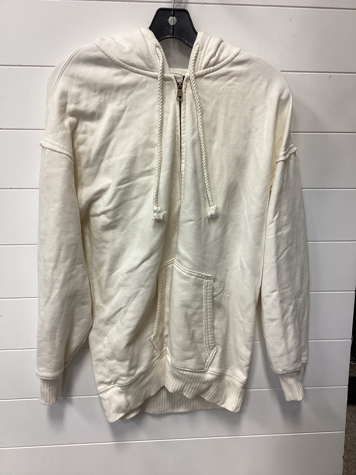 Sweatshirt Hoodie By American Eagle In Cream, Size:S